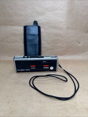 Retro 1980s Minotla 460Tx Pocket Autopak Camera w/case - Black and Silver